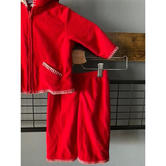 Lands' End Red Infant Fleece Set | Size 3-6 Mo - Picture 3 of 5